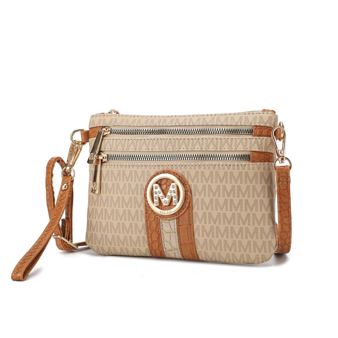 MKF Collection Tarren Shoulder Bag Multi-Functional Signature Crossbody Handbag Wristlet by Mia K. Image 2