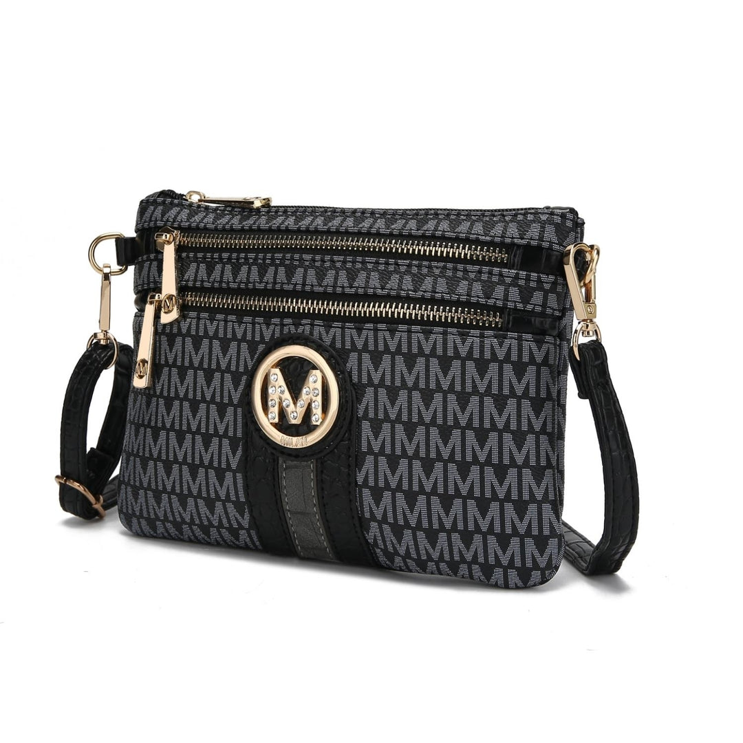 MKF Collection Tarren Shoulder Bag Multi-Functional Signature Crossbody Handbag Wristlet by Mia K. Image 3