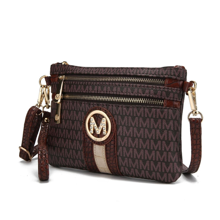 MKF Collection Tarren Shoulder Bag Multi-Functional Signature Crossbody Handbag Wristlet by Mia K. Image 4