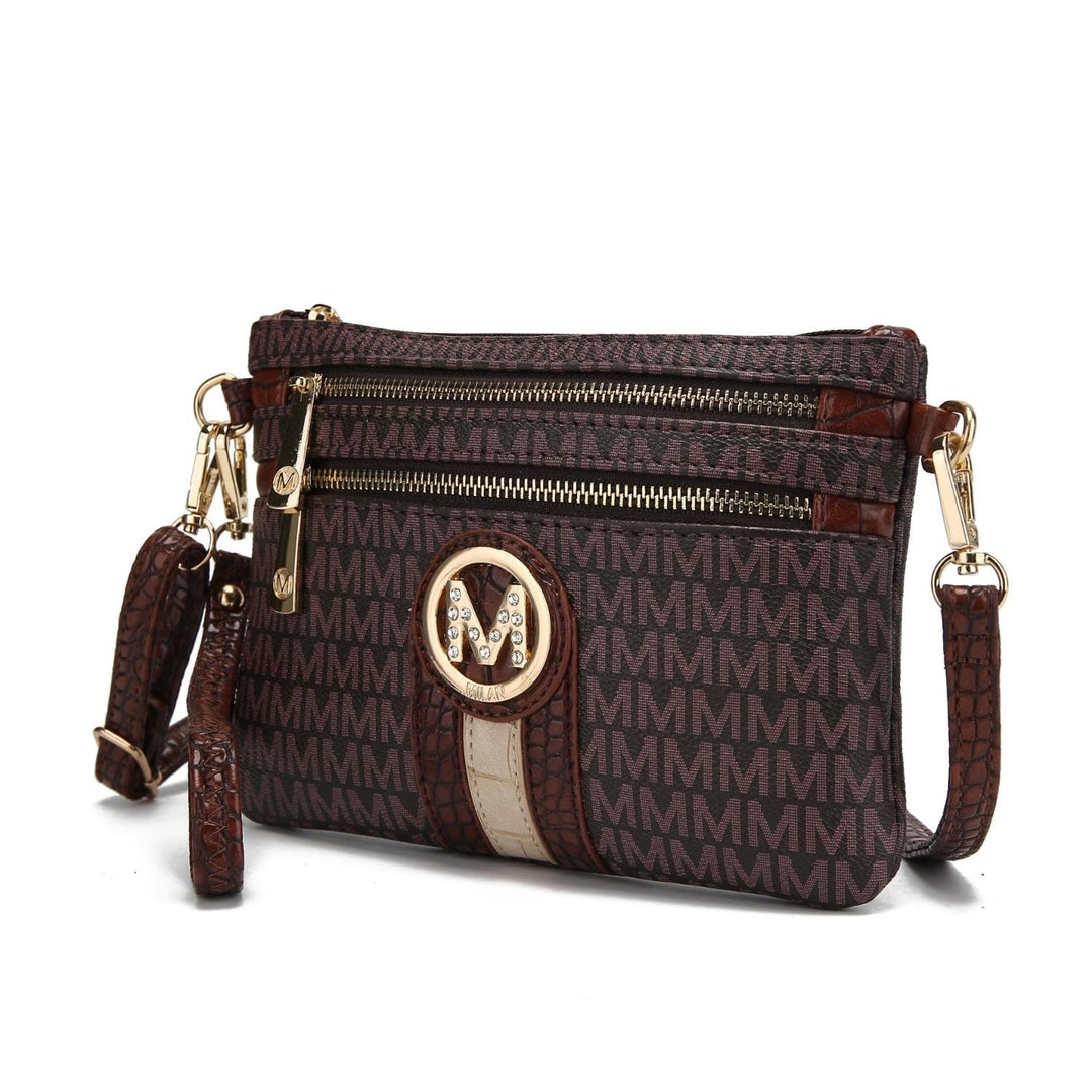 MKF Collection Tarren Shoulder Bag Multi-Functional Signature Crossbody Handbag Wristlet by Mia K. Image 1