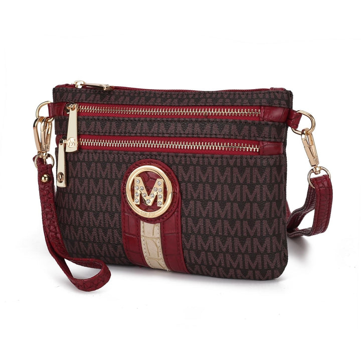 MKF Collection Tarren Shoulder Bag Multi-Functional Signature Crossbody Handbag Wristlet by Mia K. Image 8