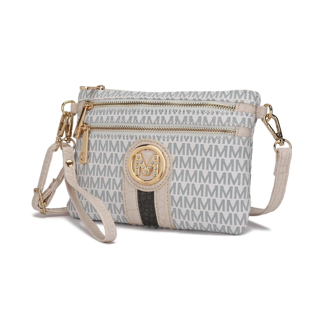 MKF Collection Tarren Shoulder Bag Multi-Functional Signature Crossbody Handbag Wristlet by Mia K. Image 10