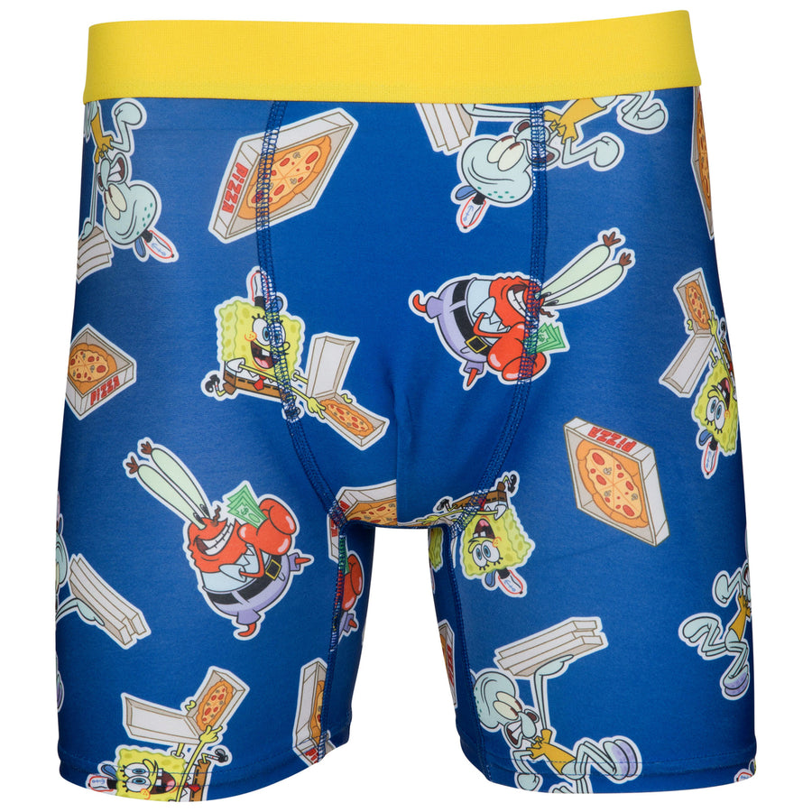 SpongeBob SquarePants Krusty Krab Pizza Boxer Briefs in Pizza Box Image 1