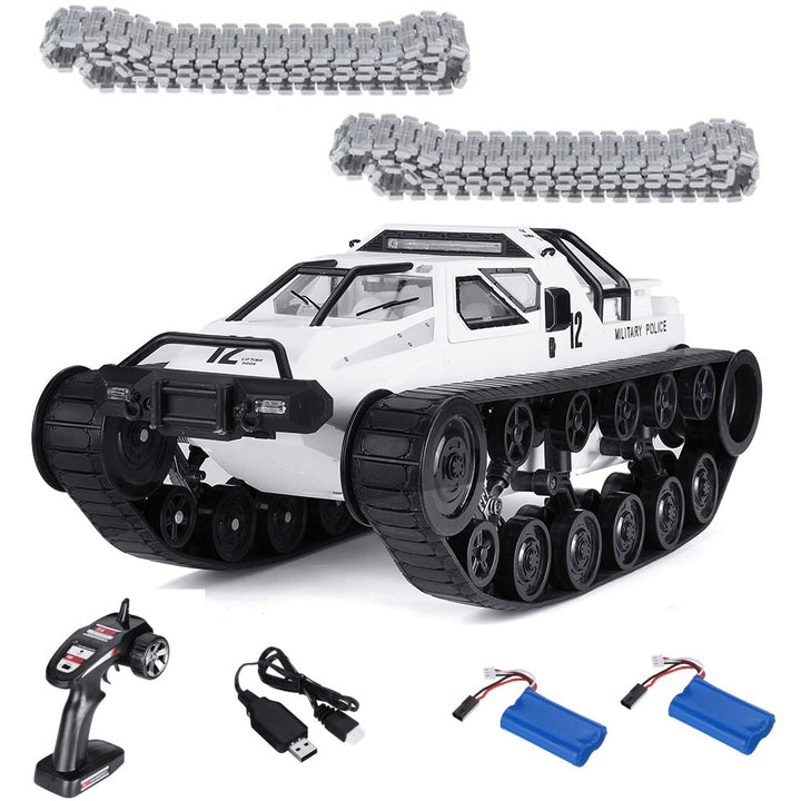 1,12 Drift RC Tank Car RTR with Two Batteries with LED Lights 2.4G High Speed Full Proportional Control RC Vehicle Image 1