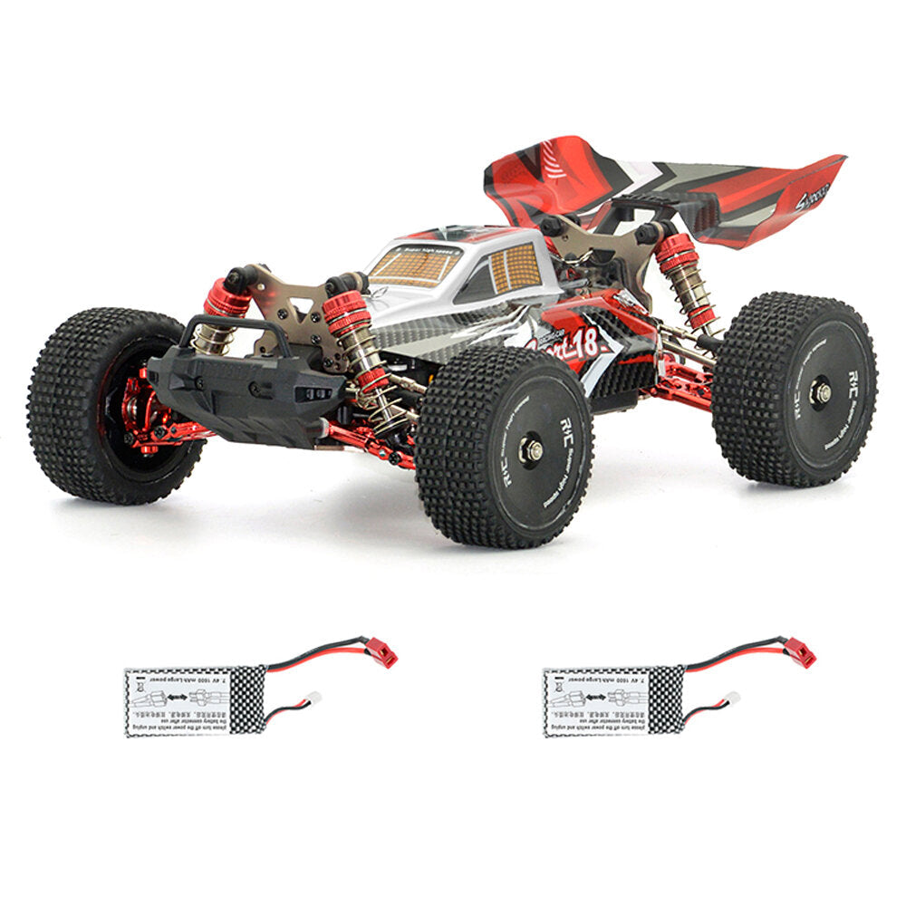 1,14 2.4G Brushless High Speed Alloy Racing RC Car Vehicle Models Two Battery Two Tires Image 2