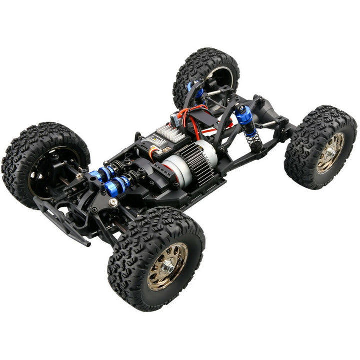 1,14 4WD 2.4G RC Car Off Road Desert Truck Brushed Vehicle Models Full Proportional Control Two Battery Image 4
