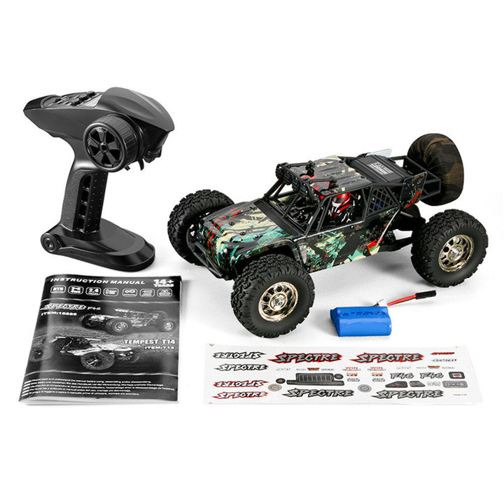 1,14 4WD 2.4G RC Car Off Road Desert Truck Brushed Vehicle Models Full Proportional Control Two Battery Image 7