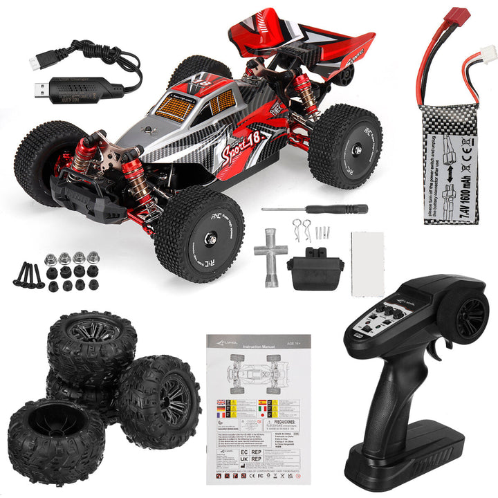 1,14 2.4G Brushless High Speed Alloy Racing RC Car Vehicle Models Two Battery Two Tires Image 11