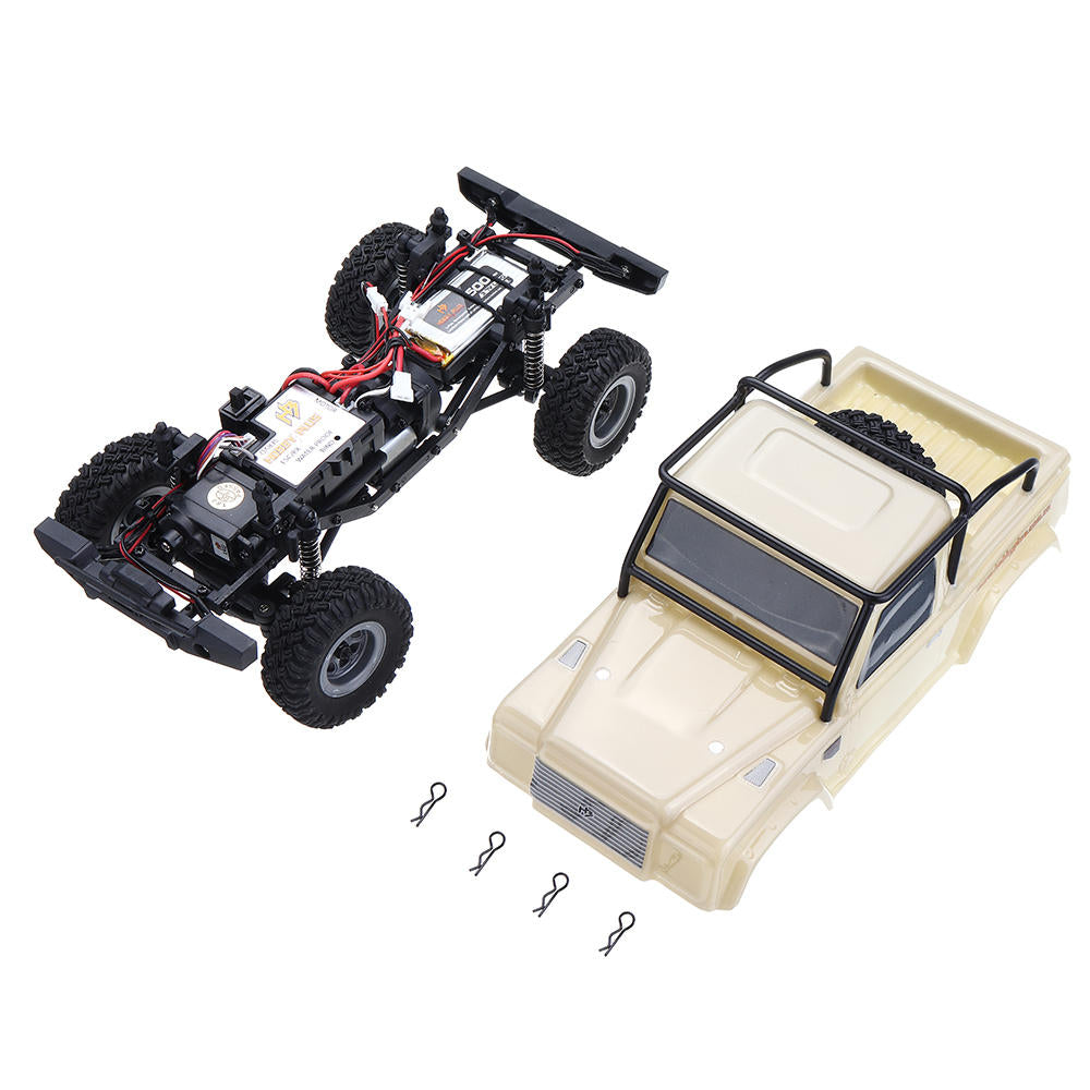 1,24 Mini RC Car Crawler with Two Batteries 4WD 2.4G Waterproof RC Vehicle Model RTR Image 6