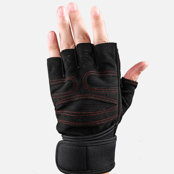1 Pair Neoprene Sports Weight Lifting Gloves Anti-slip Half Fingers Fitness Exercise Glove Image 4