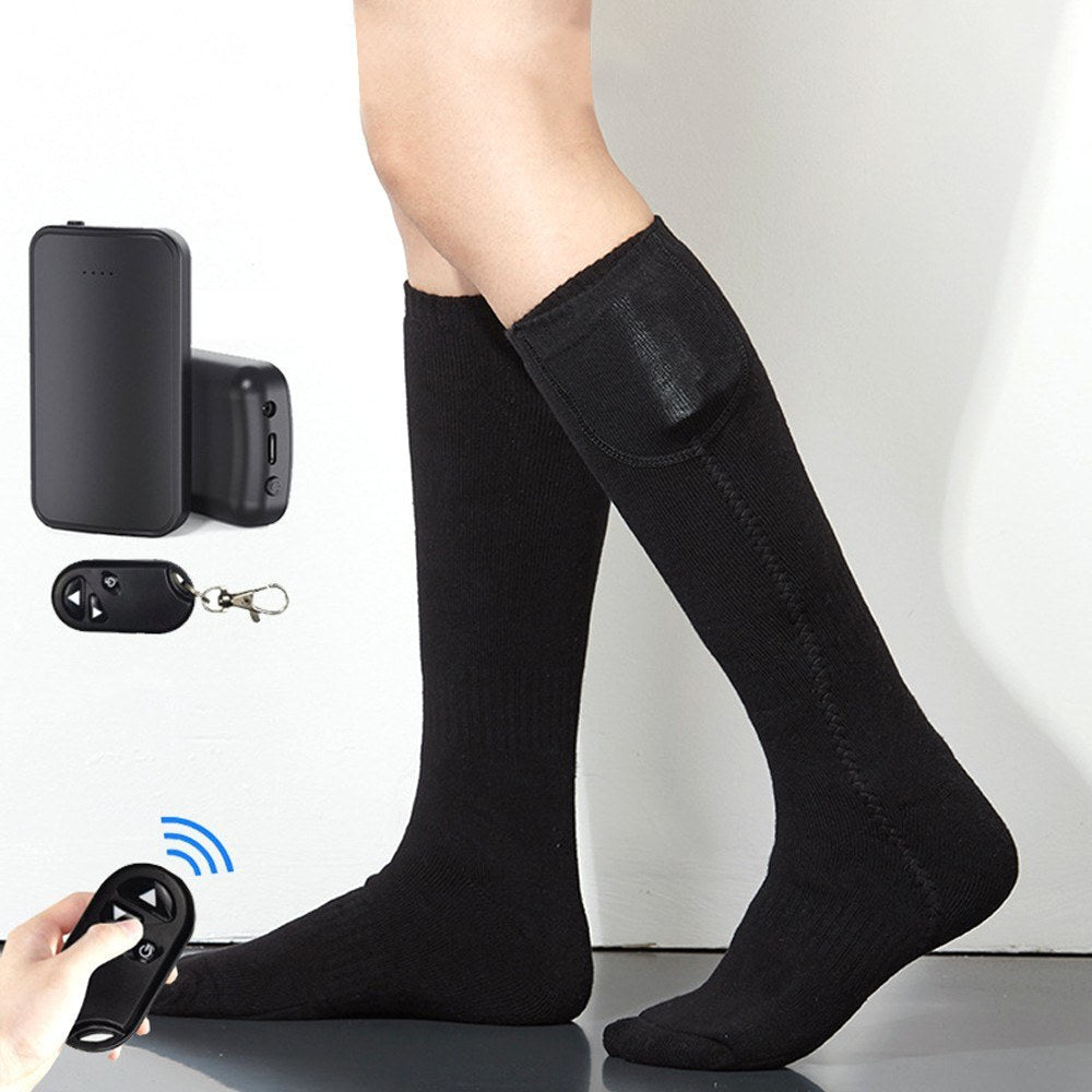 1 Pair Remote Control Heated Socks Electric Socks Rechargeable Warm Heating Socks with 4000mAh Power Bank Image 2