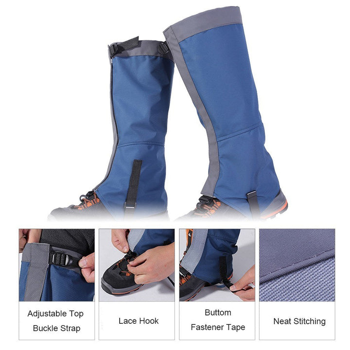 1 Pair Waterproof Leg Gaiters Women Men Boot Legging Gaiter Cover Leg Protection Guard for Skiing Hiking Climbing Image 6