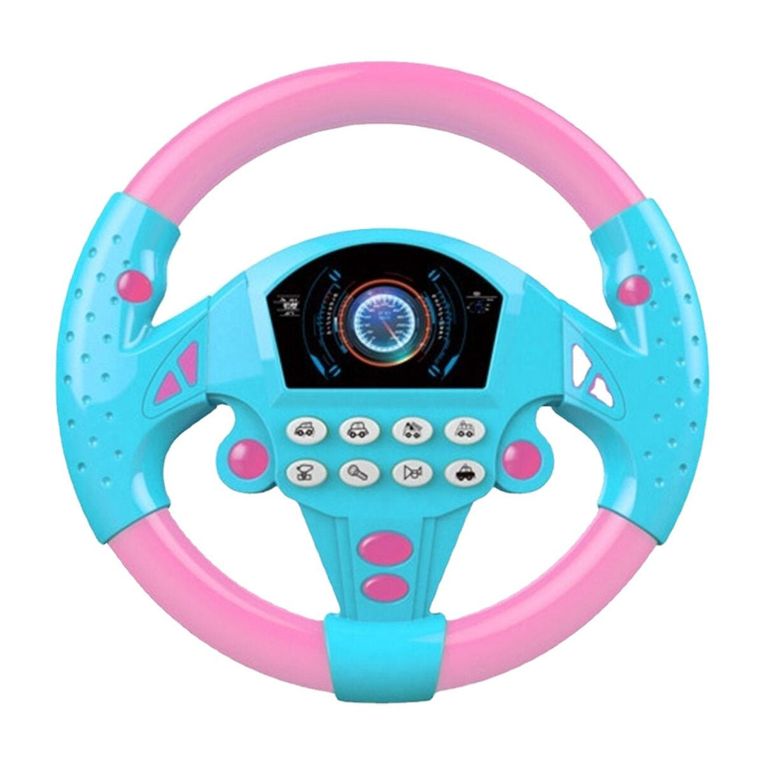 1 PC Learn and Play Driver Baby Steering Wheel Toddler Musical Toys with Lights Sounds Image 1