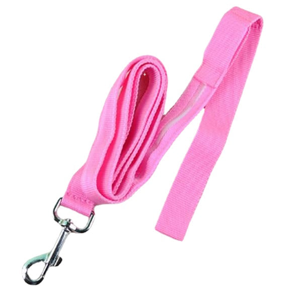 1.25M Nylon Flashing Lighting LED Pet Cat Dog Leash Rope Harness Lead Strap Dog Traction Rope Image 1