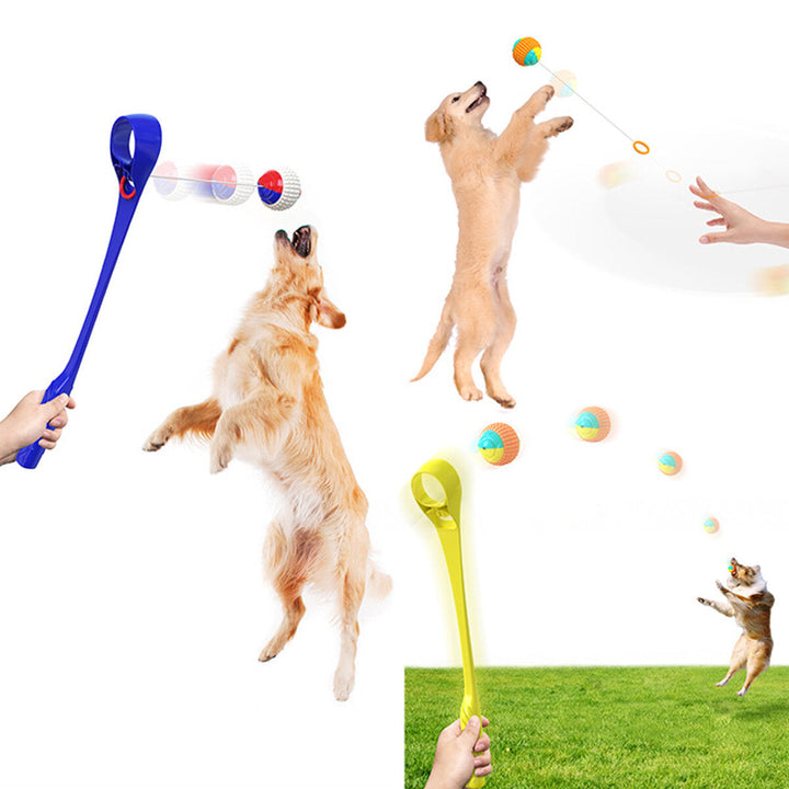 1 SET Dog Ball Launcher Stick Interactive Dog Ball Throwing Stick Toy for Dog Outdoor Walking Image 11