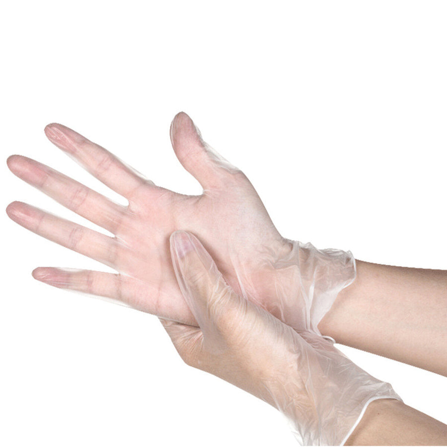 100PCS Disposable PVC Medical Nitrile Gloves Non-slip Beauty Food Rubber Type Work Image 1