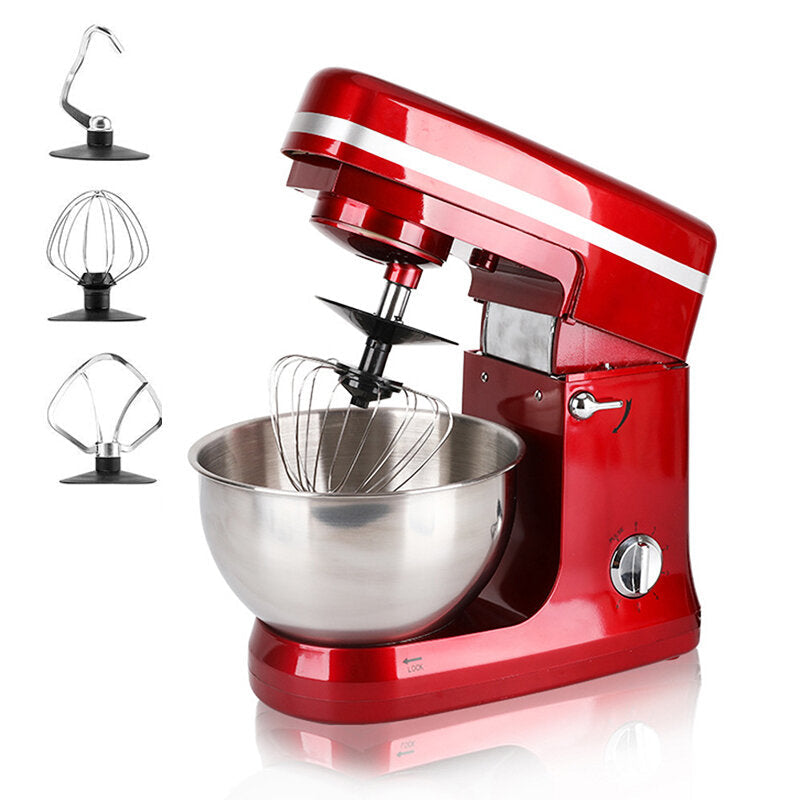1000W 5L Multifunctional Electric Food Stand Blender Mixer Kneading Dough Machine 6 Speed Tilt-Head Stainless Steel Image 1