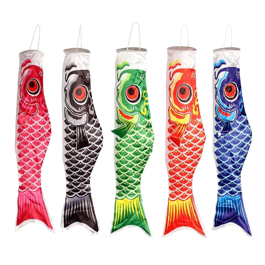 100cm Koi Nobori Carp Wind Sock Koinobori Fish Kite Flag Hanging Decor Image 1