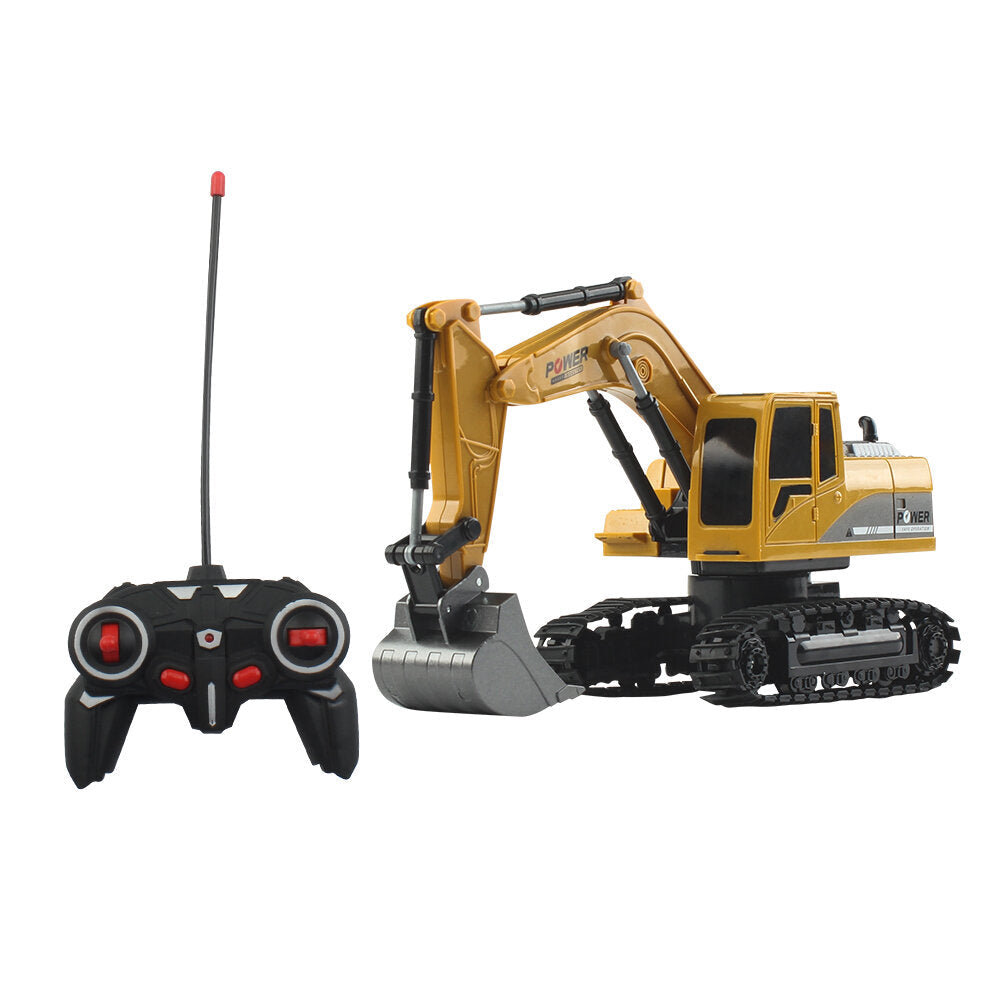 1,24 6CH RC Excavator Vehicle Models With Light Music Children Toy Image 2
