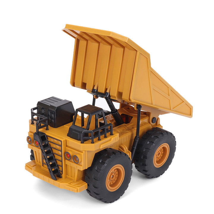 1,24 RC Dump Truck Car 2.4G Remote Control 6CH Engineering Vehicles Toy With Lights Image 2