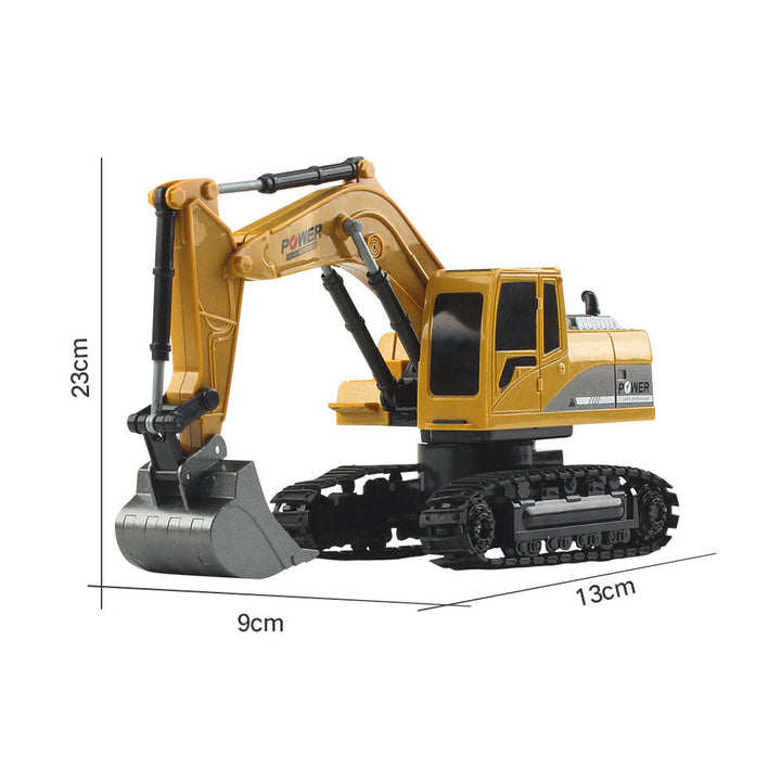 1,24 6CH RC Excavator Vehicle Models With Light Music Children Toy Image 4