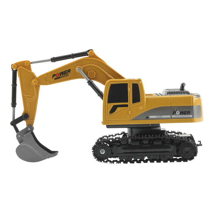 1,24 6CH RC Excavator Vehicle Models With Light Music Children Toy Image 4