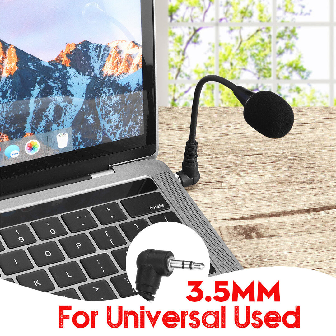1 pc Mini 3.5mm External Microphone 10CM Live Online Class Laptop PC for Chat Singing Image 3