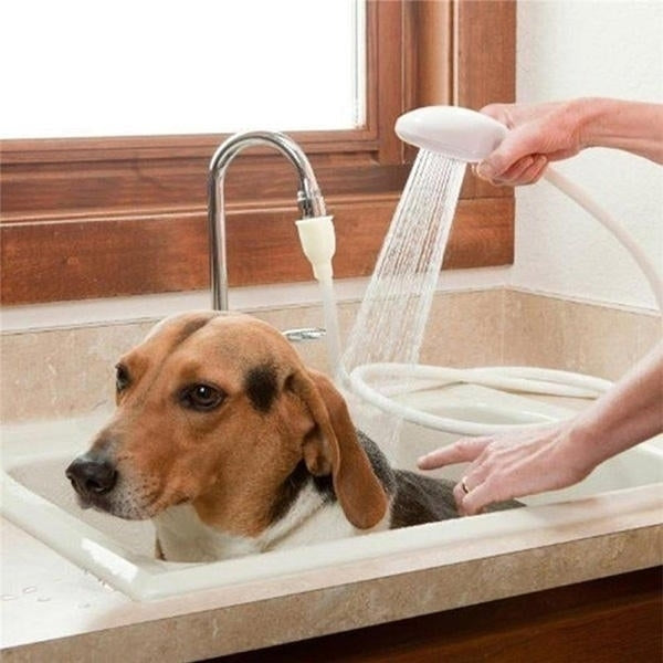 1.2m Dog Shower Head Spray Drains Strainer Pet Bath Hose Sink Washing Hair Pet Hairdresser Shower Image 3