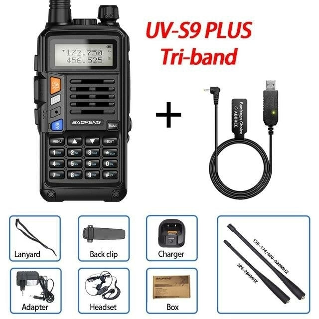 10W Powerful 10W CB Radio Transceiver VHF UHF 10W 10km Long Range up of uv-5r Portable Radio 2xAntenna Image 9
