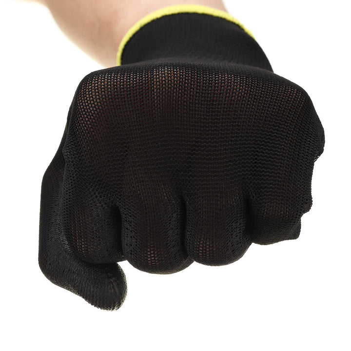 12 Pairs Nylon PU Palm Coated Protectors Works Gloves Motorcycle Anti-Static Replace S/M/L Image 12