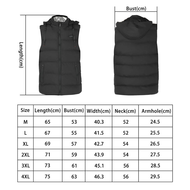 11 Heating Zones Vest Warm Winter Men Women Electric USB Jacket Heated Thermal Coat Image 4