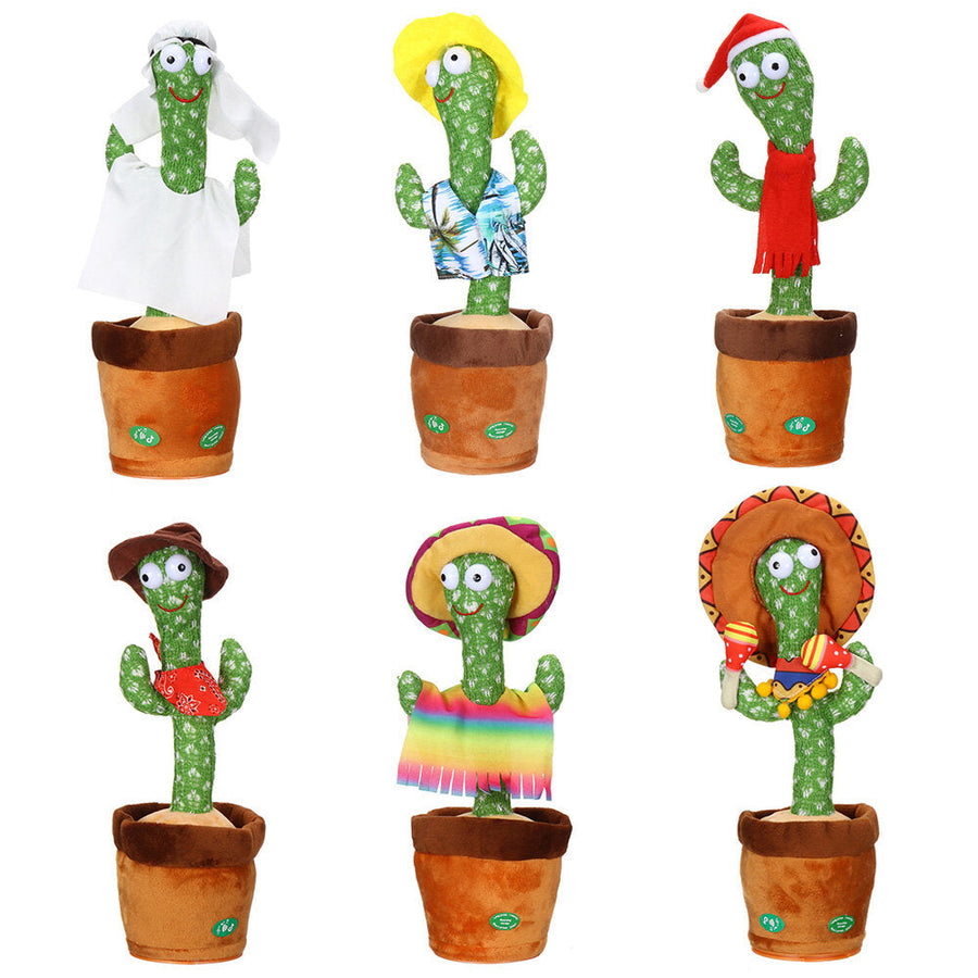 120 Songs Dancing And Twisting Cactus Dancing Cactus Toy Electron Plush Toy Recording Learning To Speak Twisting Toys Image 1