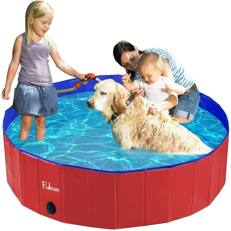 12030cm PVC Pet Pool Collapsible Dog Bath Tub Outdoor Portable Paddling Bath Cat Dog Cleaning Supplies Image 1