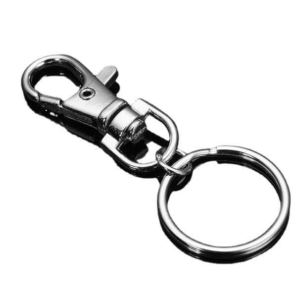 10pcs Fashion Stainless Steel Dual Key Holder Ring Keychain Silver Image 2