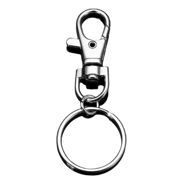 10pcs Fashion Stainless Steel Dual Key Holder Ring Keychain Silver Image 3