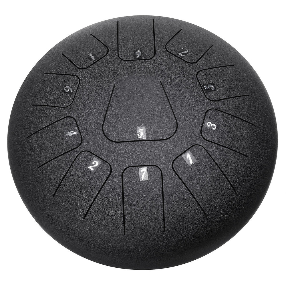 12 Inch 11 Notes D Tone Steel Tongue Percussion Drum Handpan Instrument with Drum Mallets and Bag Image 2