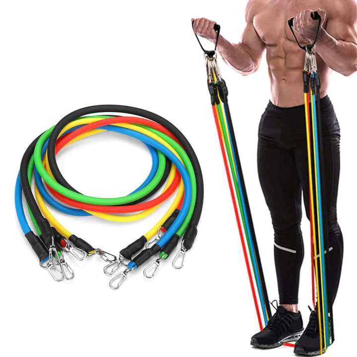 11PCS Multifunctional Resistance Bands Set Home Fitness Stretch Training Yoga Elastic Pull Rope Image 10