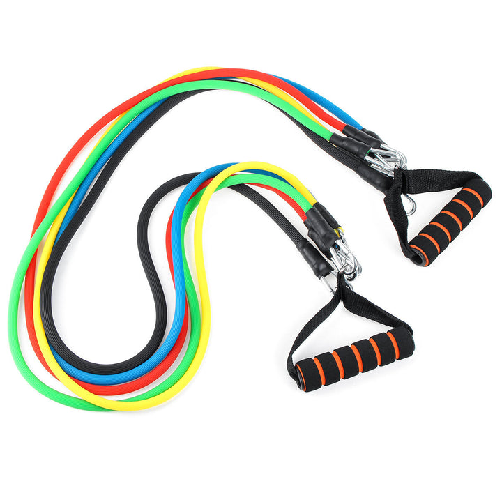 11PCS Resistance Bands Set Home Fitness Exercise Straps Gym Training Strength Pull Tubes Image 6