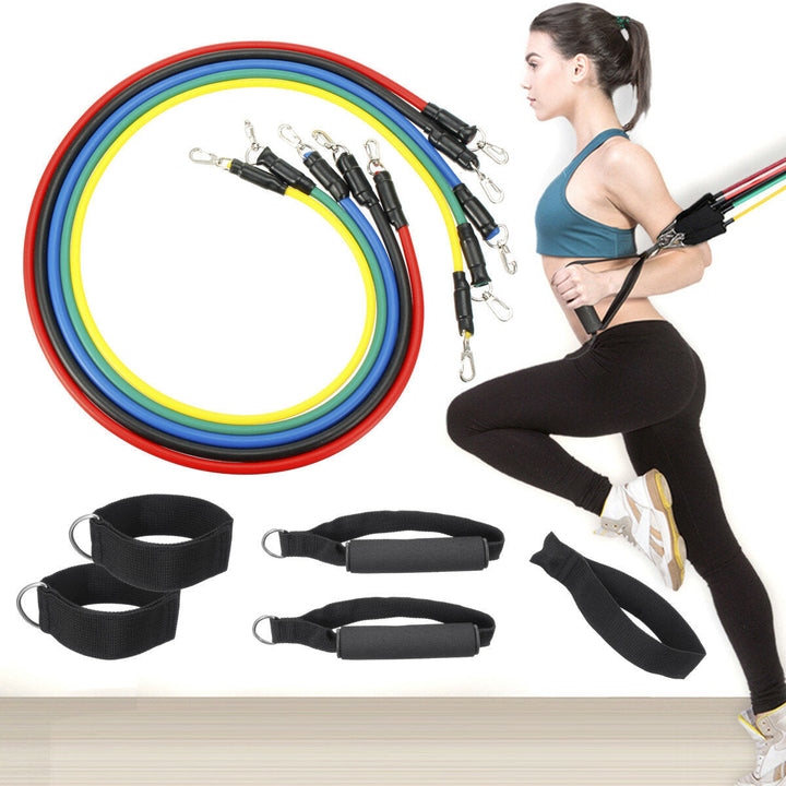 11PCS/Set 10-30LBS Resistance Bands Workout Exercise Fitness Yoga Loop Belt Elastic Stretch Band Image 3