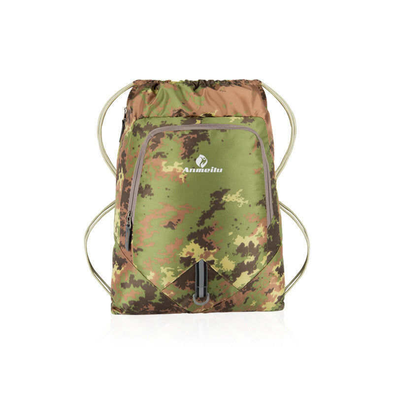 12L Foldable Drawstring Backpack Ultralight Outdoor Travel Waterproof Folding School Bag Image 4