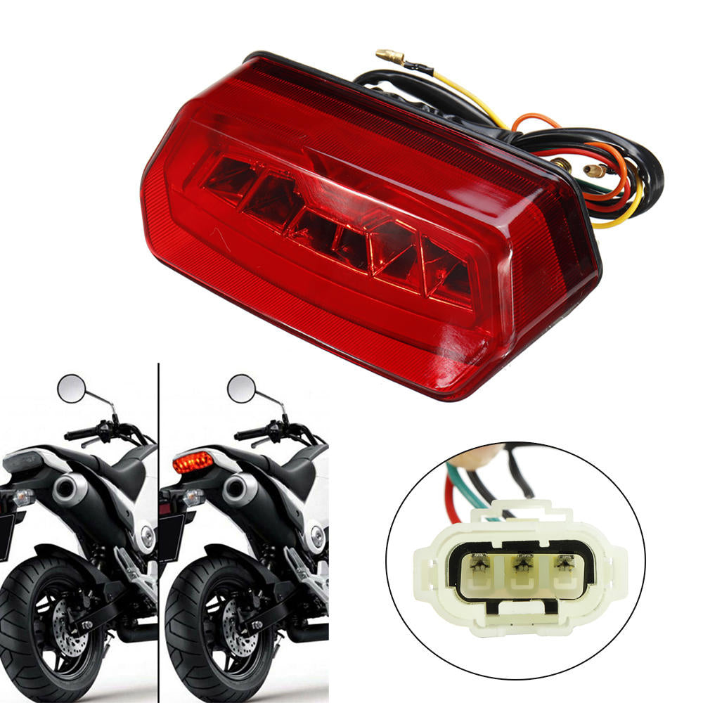 12V Motorcycle LED Brake Rear Tail Turn Signal License Integrated Light Image 9