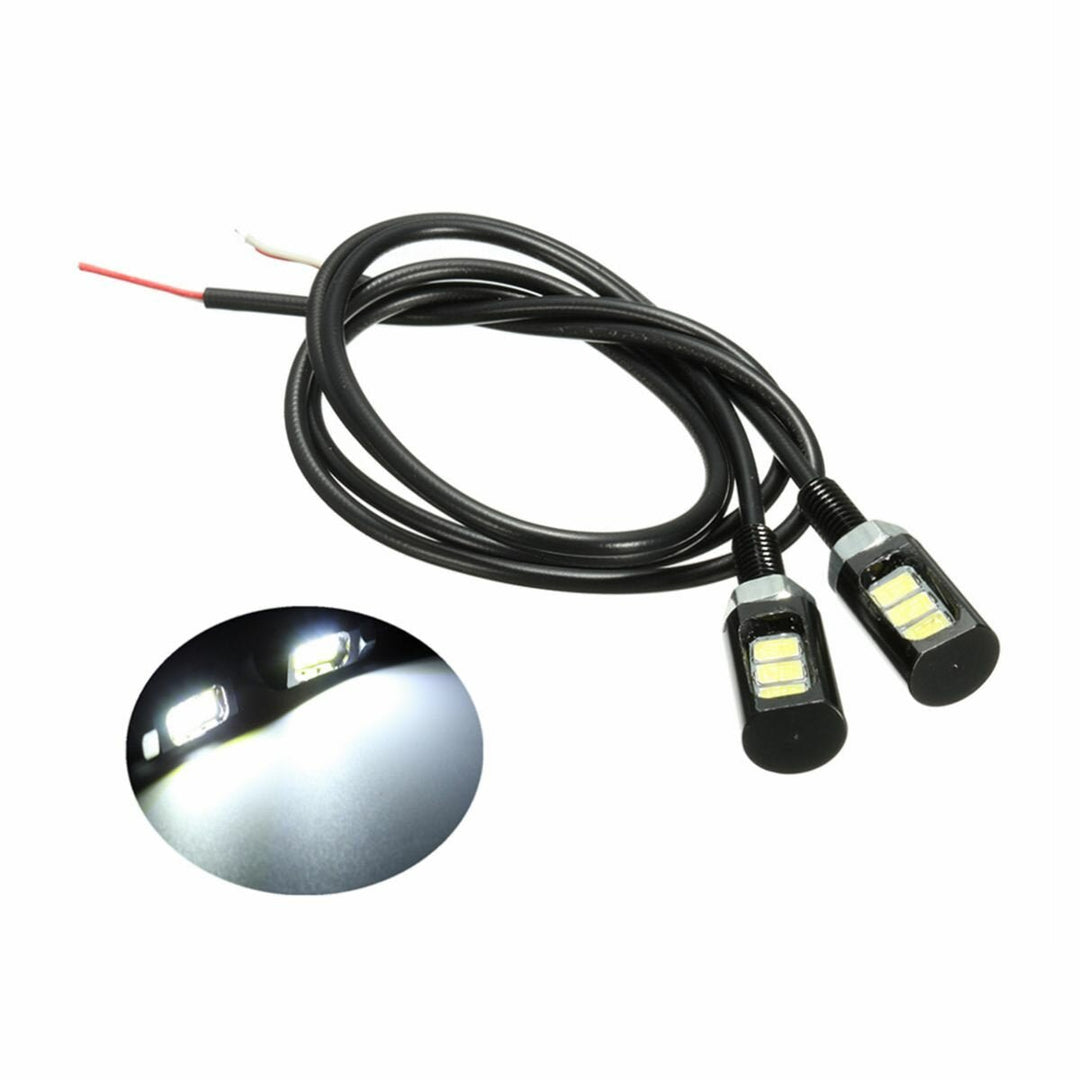12V 3 LED SMD Motorcycle Car Number License Plate Screw Bolt Light Lamp Bulb Image 1