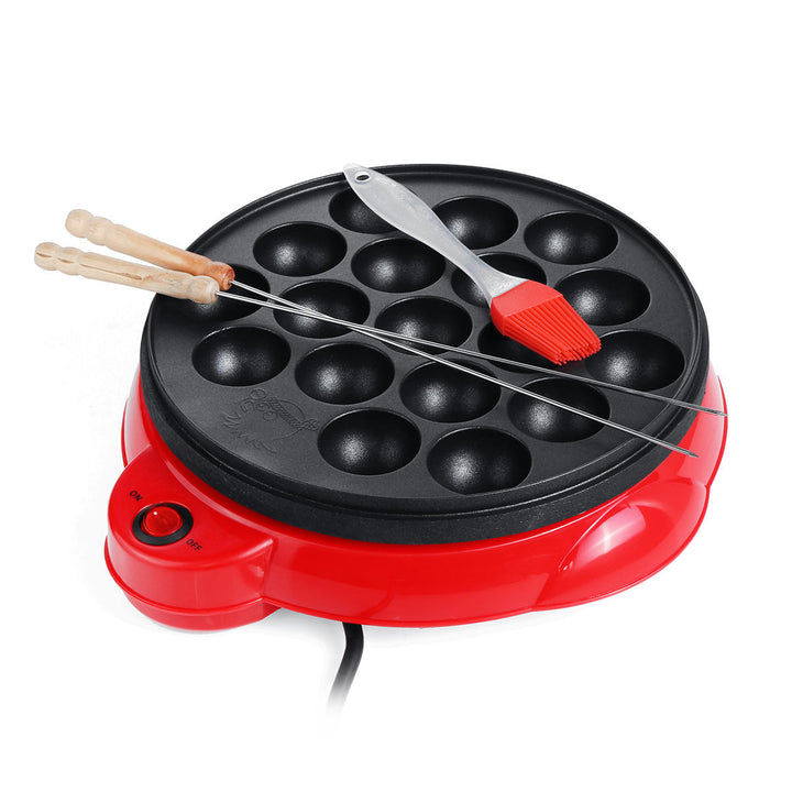 18 Holes Electric Octopus Ball Grill Takoyaki Baking Mould Machine Mini Electric Chibi Maruko Grill Pan Image 4