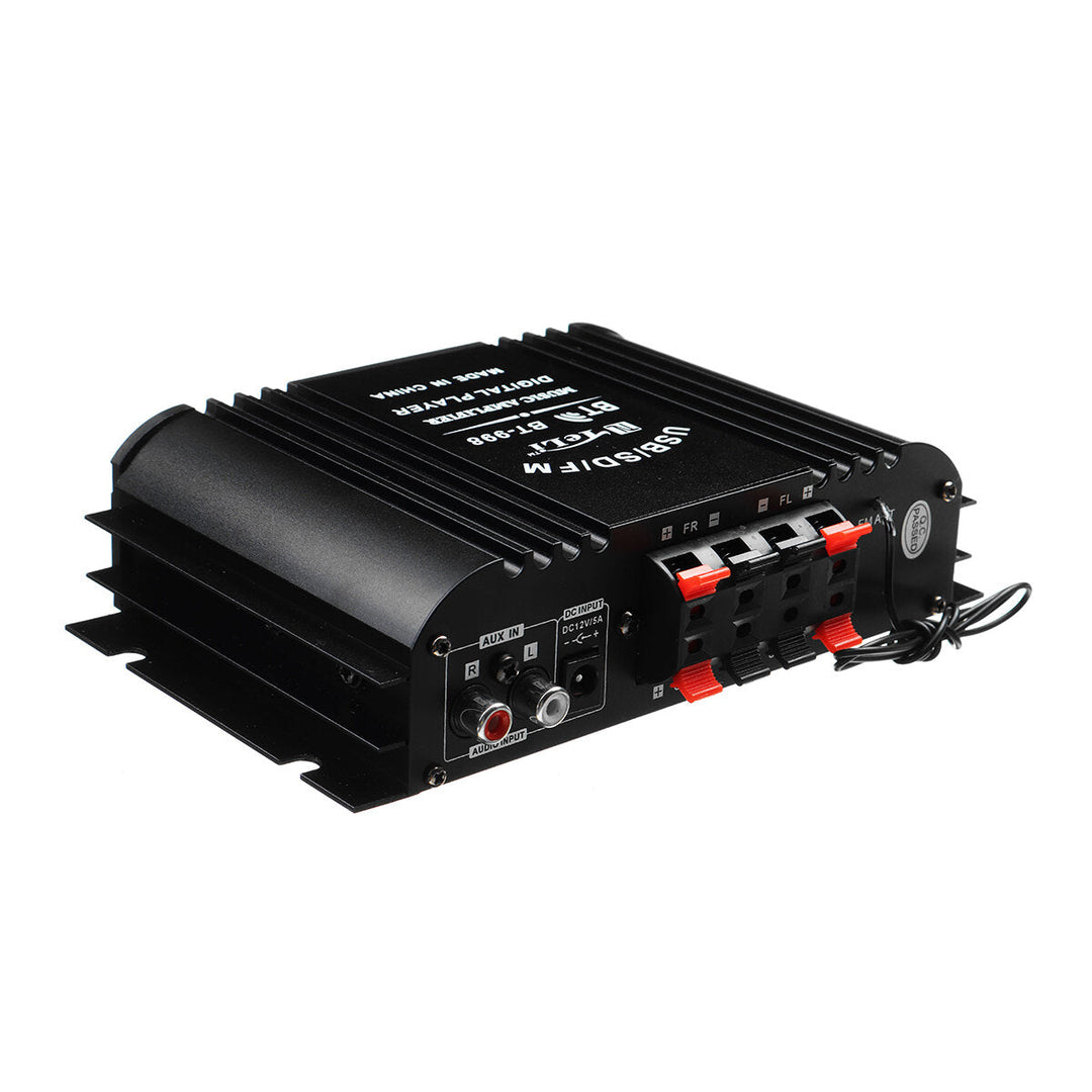 12V Car Mini HIFI Digital bluetooth Audio Power Amplifier Four Channel Output with Remote Control Image 8