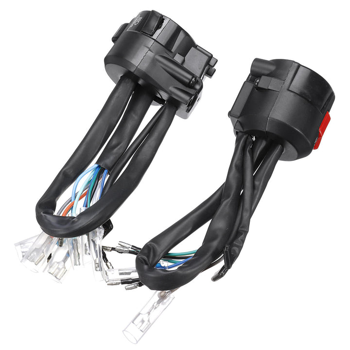 12V Motorcycle 7,8" Handlebar Horn Turn Signal Headlight Electrical Start Switch Double Throttle Image 4