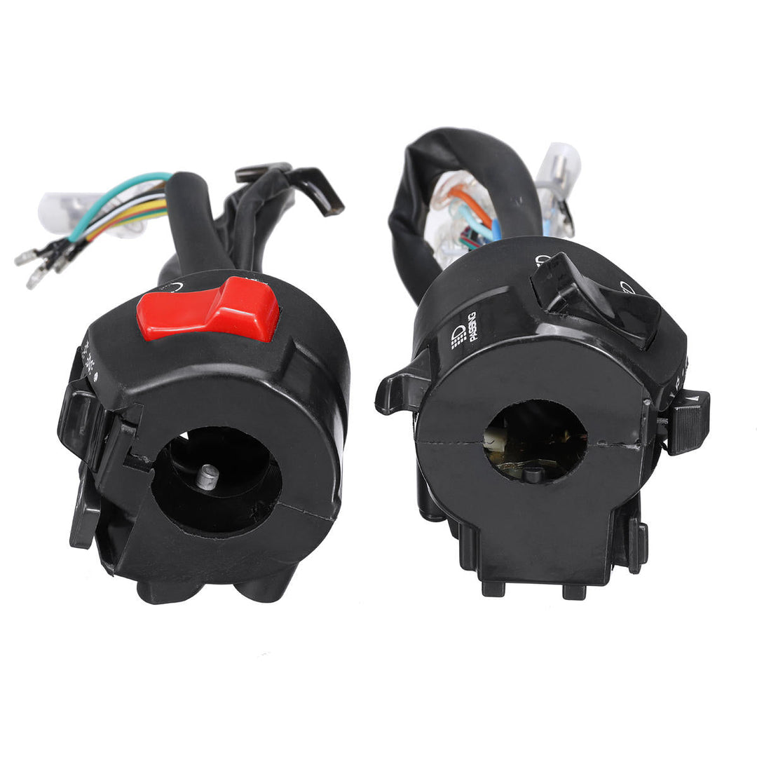 12V Motorcycle 7,8" Handlebar Horn Turn Signal Headlight Electrical Start Switch Double Throttle Image 7