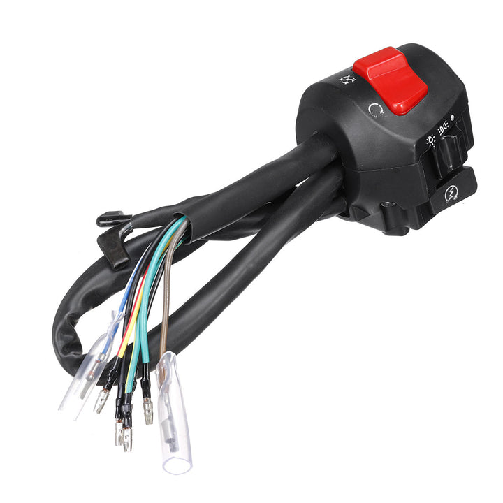 12V Motorcycle 7,8" Handlebar Horn Turn Signal Headlight Electrical Start Switch Double Throttle Image 9