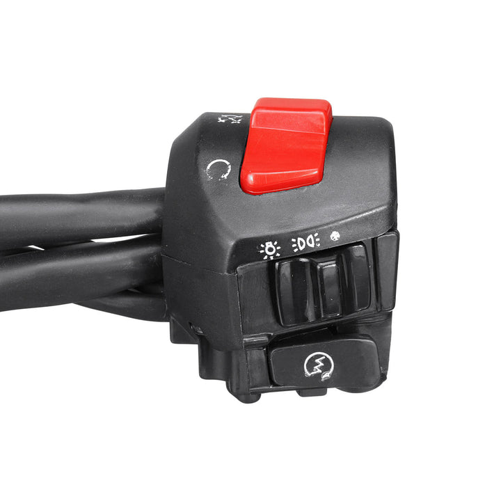 12V Motorcycle 7,8" Handlebar Horn Turn Signal Headlight Electrical Start Switch Double Throttle Image 11