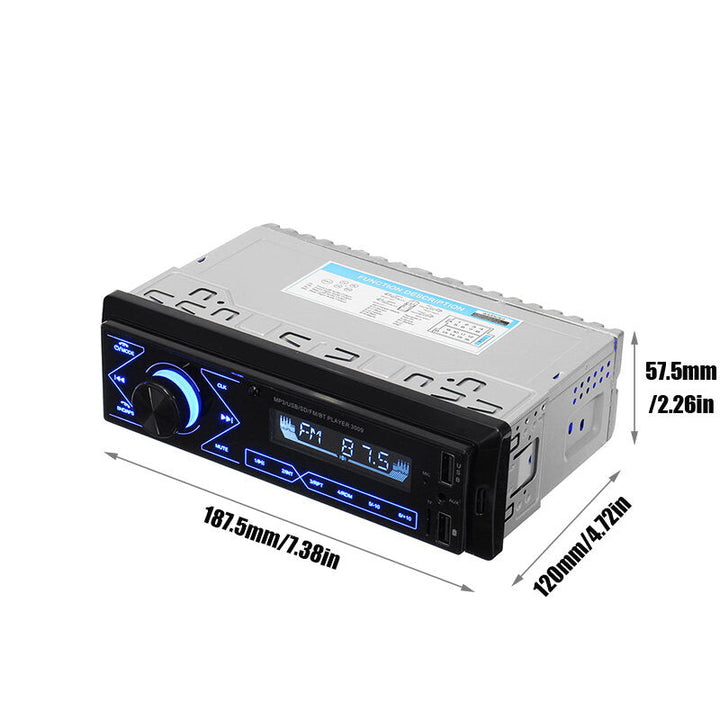 12V Touch USB Card Radio Host Truck Universal Car MP3 bluetooth Player Image 4