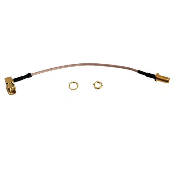 15cm SMA Female Bulkhead To SMA Male RA Plug Right Angle Pigtail Cable RG316 Image 2